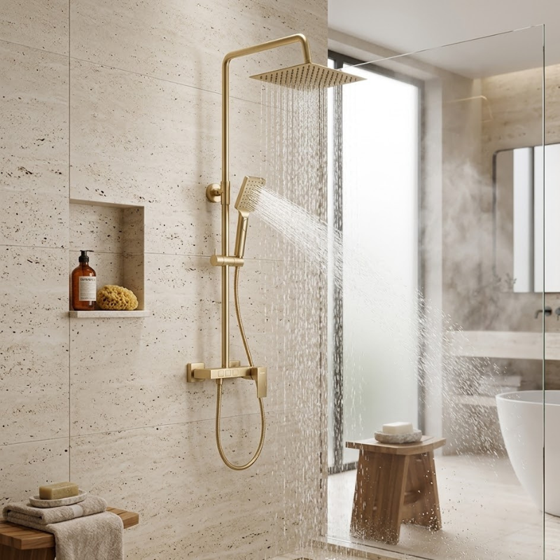 Valvex ARS 3-function shower column installed in bathroom, Sardar & Co Rawalpindi