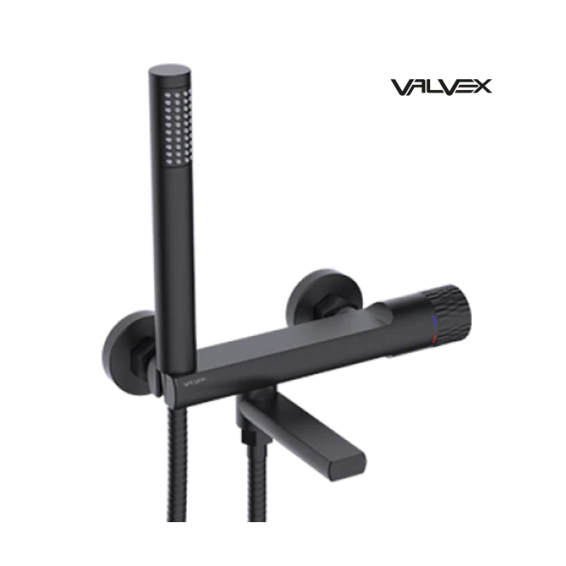 Valvex DECOR wall mounted bath mixer in Black, Sardar & Co Pakistan