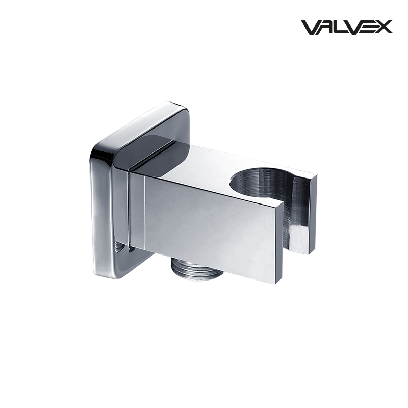 Valvex Kvadro Plus wall supply elbow in Chrome — square-design connector, Sardar & Co Pakistan