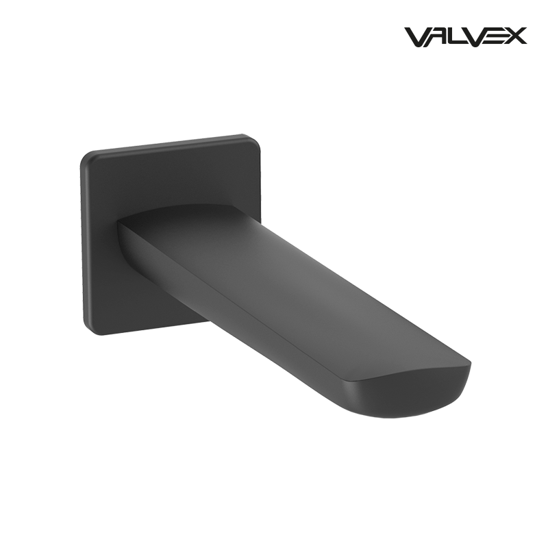 Valvex Kvadro wall-mounted bathtub spout in Black, Sardar & Co Pakistan