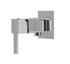 A chrome brass toilet shower mixer with a built-in bracket, reflecting light on its metallic surface.