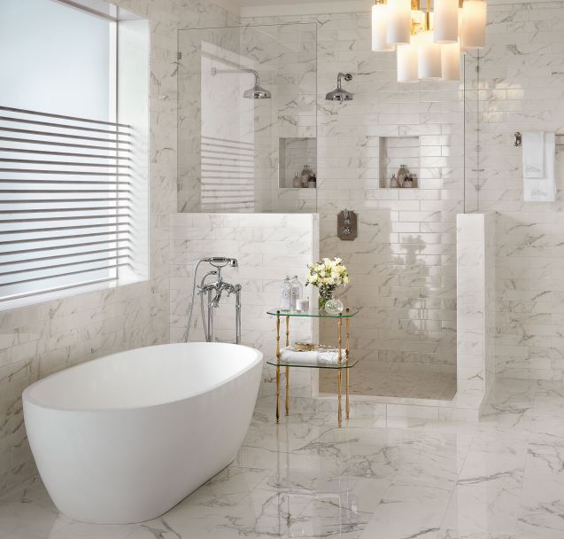 Bongio Latosca bath and shower mixer installed view