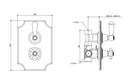 Italian shower mixer  diamention for luxury bathrooms