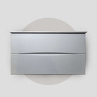 A modern silver vanity unit with two drawers and a handle-less design, Life bathroom vanity modern design Pakistan, Elegant Life bathroom furniture Pakistan, Premium Life vanity for stylish bathrooms, Durable Life bathroom vanity Pakistan, Luxury bathroom vanity Life Pakistan, 