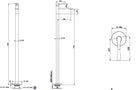 O’Clock Floor Mounted Basin Mixer 14533 stand-alone basin mixer