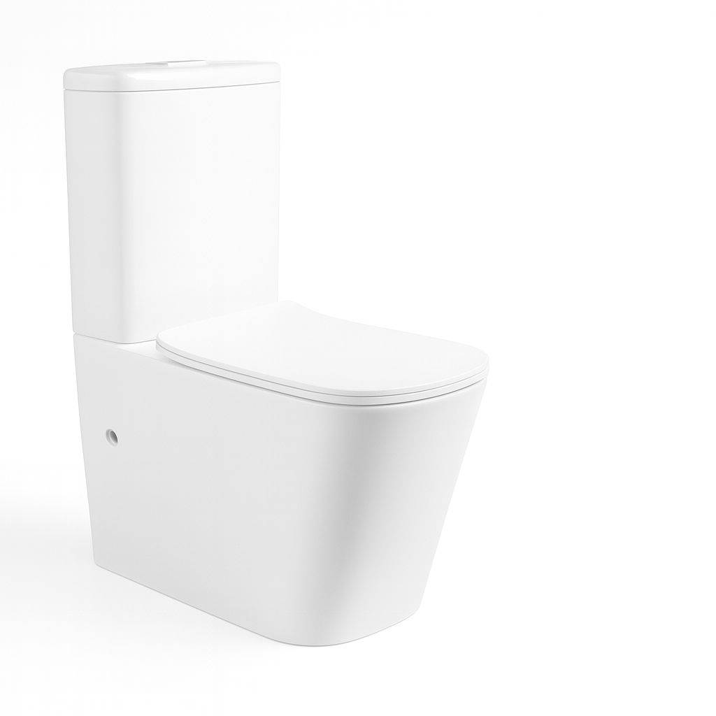 square floor wc with cistern and seat cover bathroom fitting