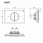 Axent META flush button Gold Gunmetal Marble — Technical Specification details concealed flush button Pakistan, Sardar & Co Rawalpindi
