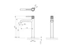 Basin Mixer Tap technical dimensions FL8270A lead-free copper – Sardars Pakistan