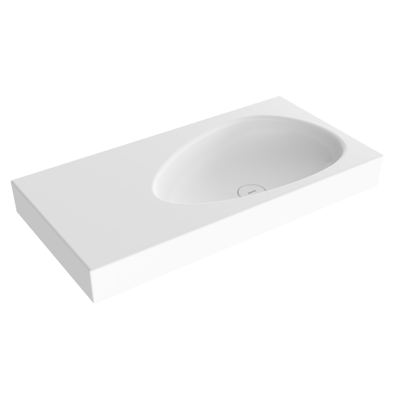 Bocchi Etna vanity basin Gloss White 900mm — premium vanity top basin Pakistan, Sardar & Co