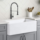 Bocchi Lavello Fireclay kitchen sink installed in premium kitchen Pakistan — 3 finishes, Sardar & Co Rawalpindi