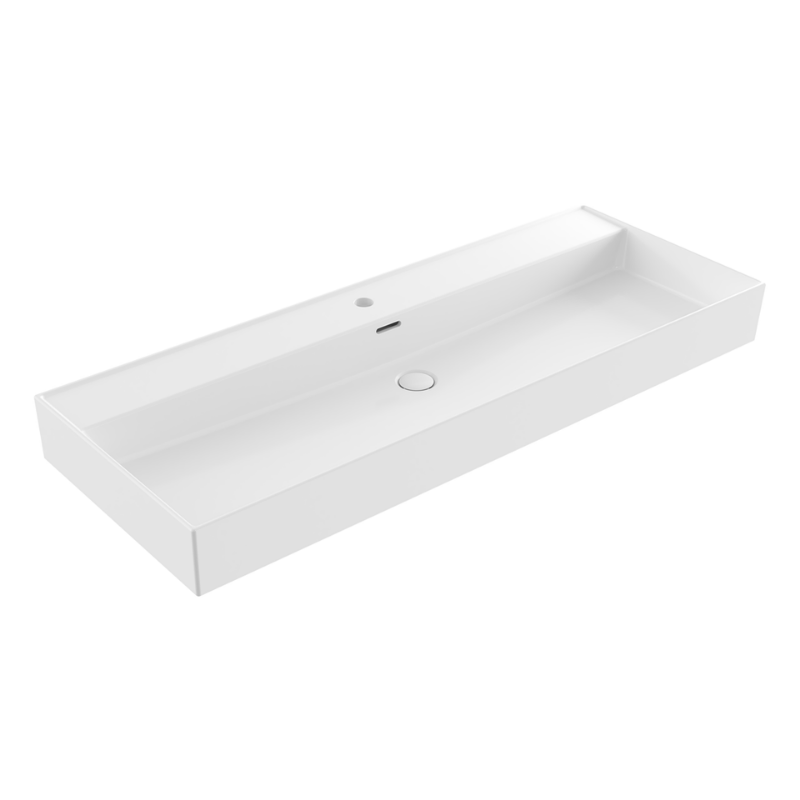 Bocchi Milano 120 wall mount wash basin Gloss White 1205mm — countertop wall mounted Pakistan, Sardar & Co