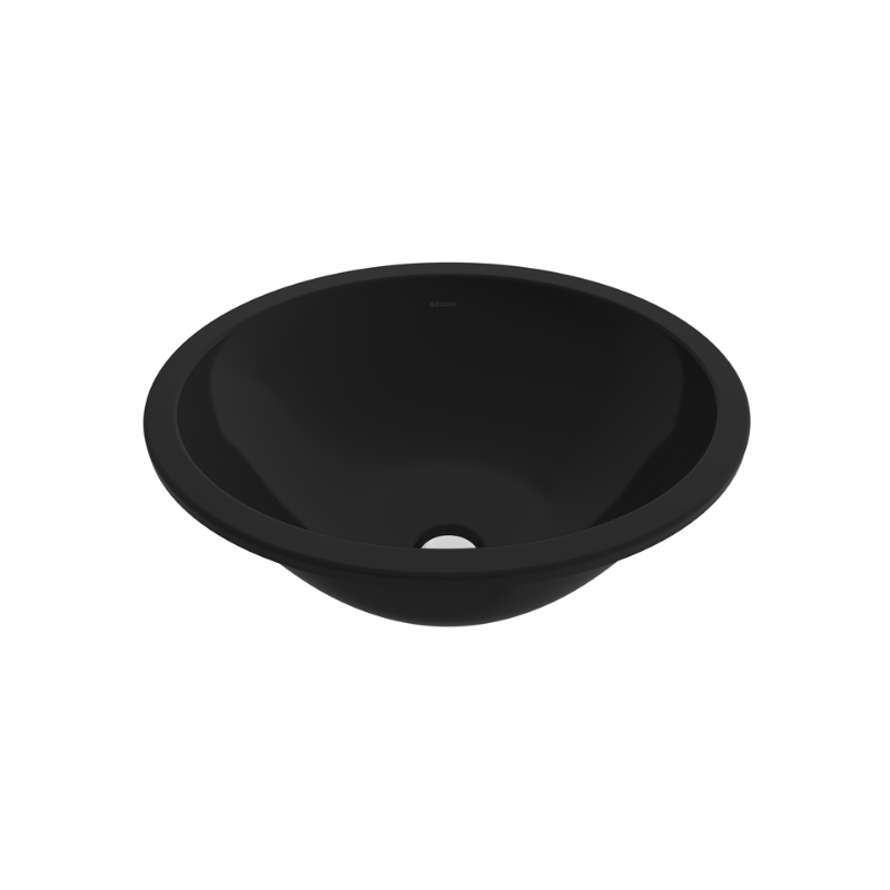 Bocchi Parma undercounter washbasin Black Glossy 560mm — dark undermount basin Pakistan, Sardar & Co Rawalpindi