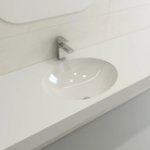 Bocchi Parma undercounter washbasin installed in stone counter Pakistan — seamless undermount, Sardar & Co