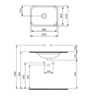 Bocchi Scala Arch undermount basin dimensions 550x410mm arch profile — Pakistan, Sardar & Co