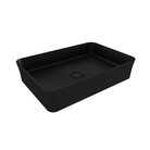 Bocchi Sottile Rect rectangular washbasin Matte Black 548mm slim — premium angular basin Pakistan, Sardar & Co