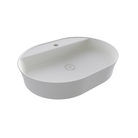 Bocchi Sottile single hole basin Matte White 600mm slim — countertop basin Pakistan, Sardar & Co