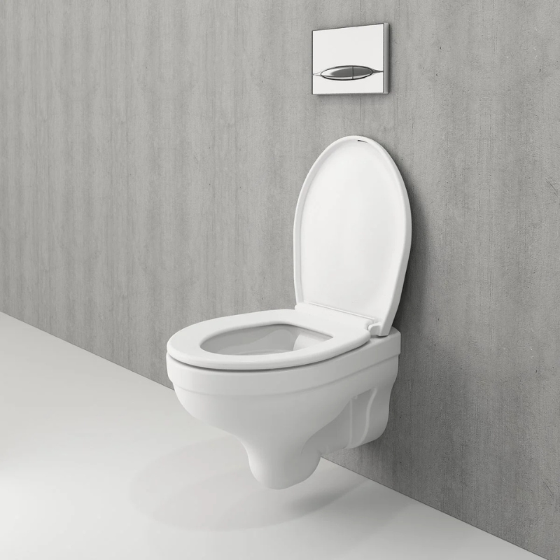 Bocchi Taormina Pro rimless toilet installed in premium bathroom Pakistan — compact wall hung, Sardar & Co Rawalpindi