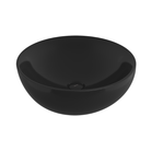 Bocchi Venezia countertop wash basin Black Glossy 450mm — dark flat bowl Pakistan, Sardar & Co