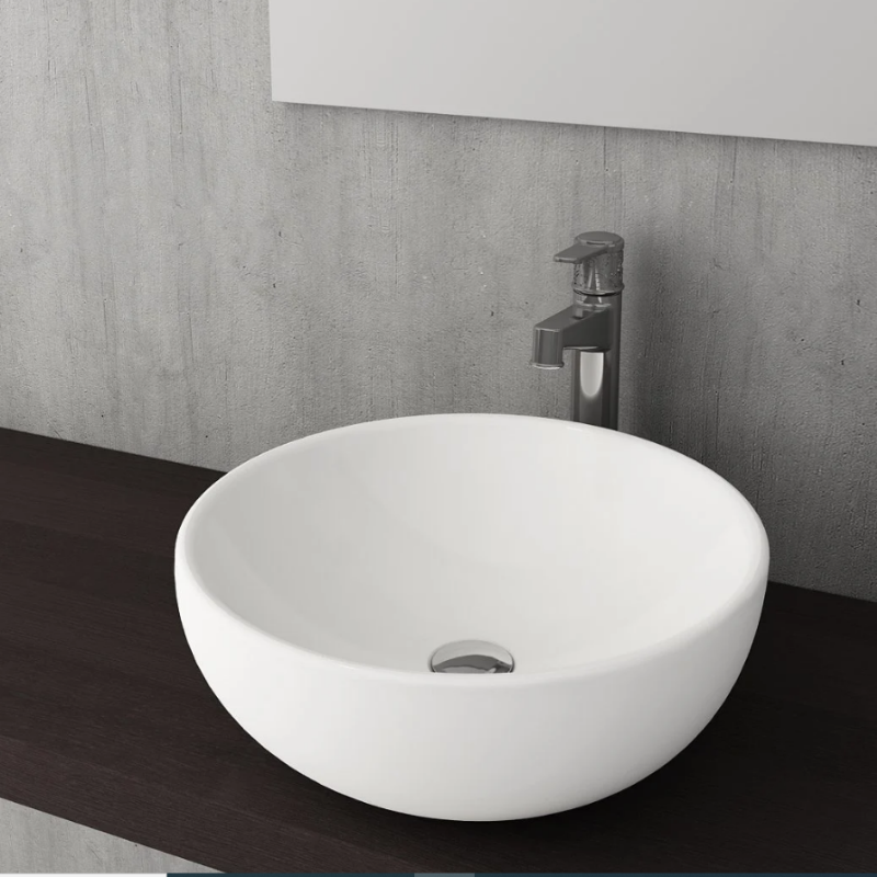 Bocchi Venezia countertop wash basin installed on premium counter Pakistan — 5 finishes, Sardar & Co