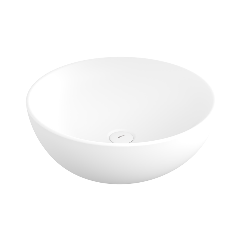 Bocchi Venezia countertop wash basin Matte White 450mm 100mm flat — bowl basin Pakistan, Sardar & Co