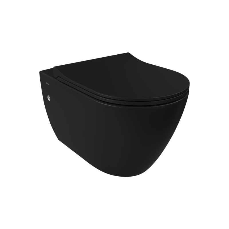 Bocchi Venezia floor toilet Matte Black — premium dark floor toilet Pakistan, Sardar & Co