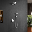 Concealed Thermostatic Shower installed in modern bathroom Pakistan — wall mounted shower system by OMSA Rubinetterie available at Sardar & Co