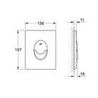 Grohe Skate Air flush plate installed on wall-hung toilet — concealed cistern actuator Pakistan, Sardar & Co