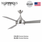 Mattews Donaire coastal ceiling fan Brushed Stainless — coastal wet location fan Pakistan, Sardar & Co