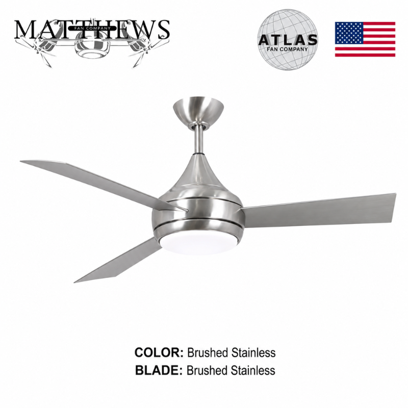 Mattews Donaire coastal ceiling fan Brushed Stainless — coastal wet location fan Pakistan, Sardar & Co