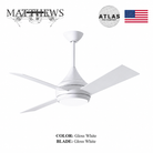 Mattews Donaire coastal ceiling fan Gloss White — 316 marine-grade, all-weather blades, Pakistan