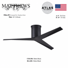 Mattews Eliza-H matte black ceiling fan with Matte Black blades — 56 inch DC motor, Punkh Studio Sardar & Co Pakistan