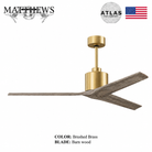 Mattews Mollywood inverter ceiling fan Brushed Brass Barn Wood — Pakistan, Sardar & Co