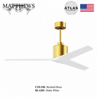 Mattews Mollywood inverter ceiling fan Brushed Brass Matte White — Pakistan, Sardar & Co