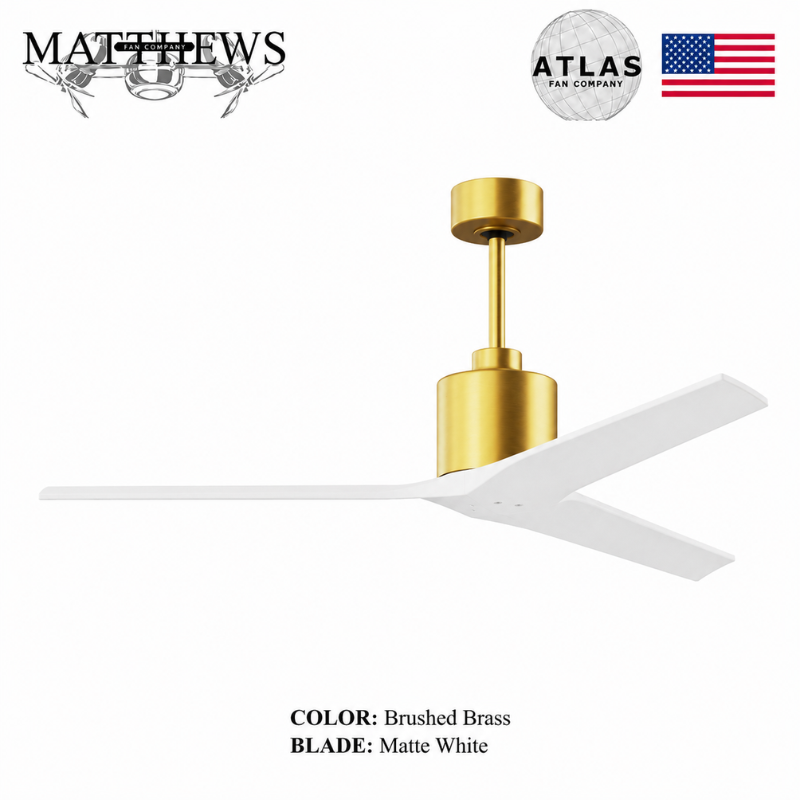 Mattews Mollywood inverter ceiling fan Brushed Brass Matte White — Pakistan, Sardar & Co