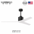 Mattews Mollywood inverter ceiling fan Matte Black Matte White — Pakistan, Sardar & Co