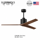 Mattews Mollywood inverter ceiling fan Matte Black motor Walnut — DC inverter fan Pakistan, Sardar & Co