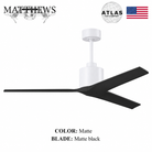 Mattews Mollywood inverter ceiling fan Matte White Matte Black — Pakistan, Sardar & Co