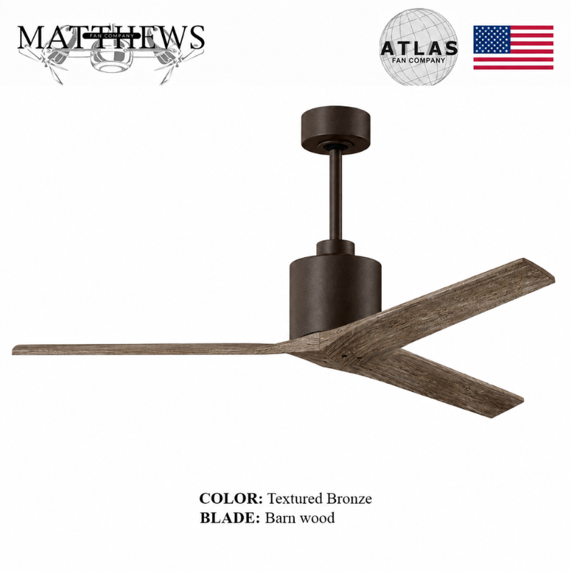 Mattews Mollywood inverter ceiling fan Textured Bronze Barn Wood — DC fan Pakistan, Sardar & Co