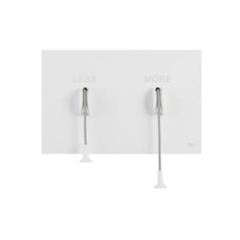 OLI Less is More flush plate Matte White — minimalist flush plate Pakistan, Sardar & Co Rawalpindi