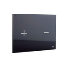 OLI Glassy glass flush plate Black — capacitive touchless LED Pakistan, Sardar & Co