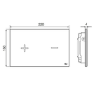 OLI Glassy glass flush plate LED Technical detail — touchless flush zones Pakistan, Sardar & Co Rawalpindi