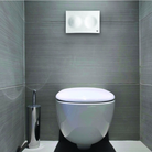 OLI Moon touchless flush plate installed on concealed toilet wall Pakistan — OLI exclusive Sardar & Co Rawalpindi