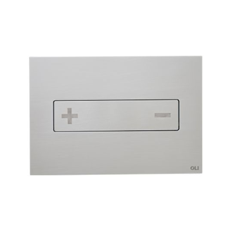 OLI Oceania glass steel flush plate Brushed Stainless — commercial flush plate Pakistan, Sardar & Co