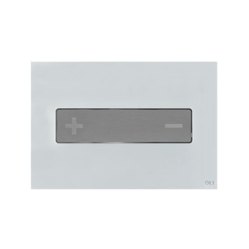 OLI Oceania glass steel flush plate Stainless Steel & White Glass — Pakistan, Sardar & Co
