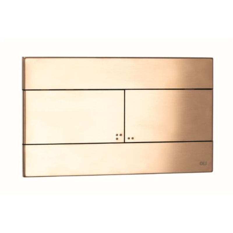 OLI SLIM slim flush plate Brushed Copper — warm bronze flush plate Pakistan, Sardar & Co