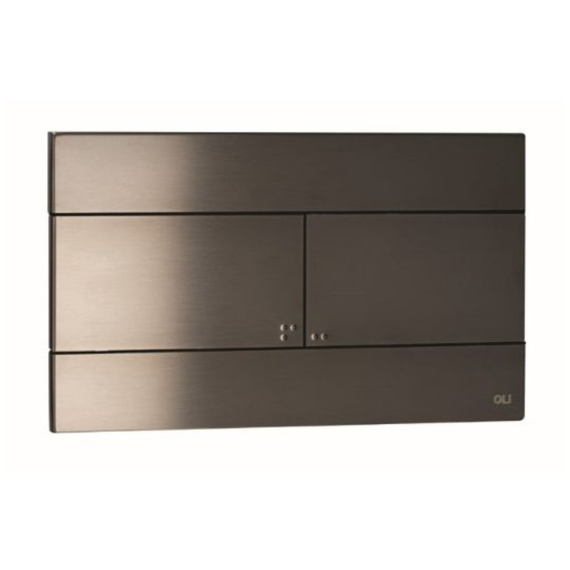 OLI SLIM slim flush plate Brushed Gunmetal — dark contemporary flush plate Pakistan, Sardar & Co