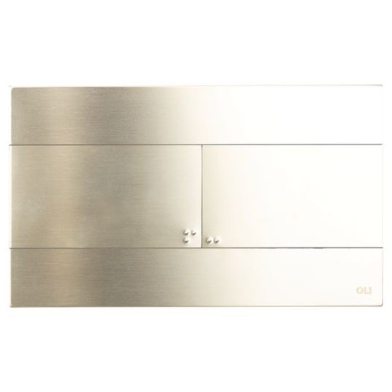 OLI SLIM slim flush plate Brushed White Gold — pale champagne stainless Pakistan, Sardar & Co