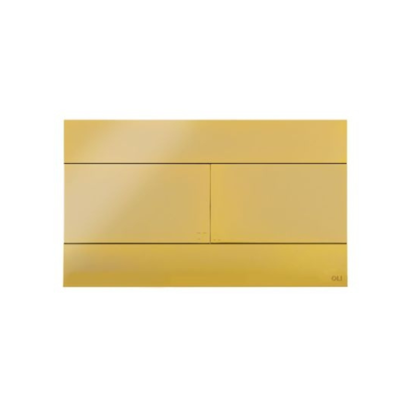 OLI SLIM slim flush plate Gold — AISI304 stainless dual-flush Pakistan, Sardar & Co