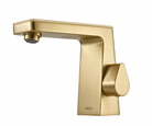 OMSA FL7750 luxury tap brushed champagne gold PVD — single-hole deck-mounted basin mixer, Sardar & Co Pakistan