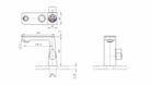 Technical installation dimensions for OMSA FL7750 luxury tap — spout height, deck clearance, connection spec, Sardar & Co Pakistan